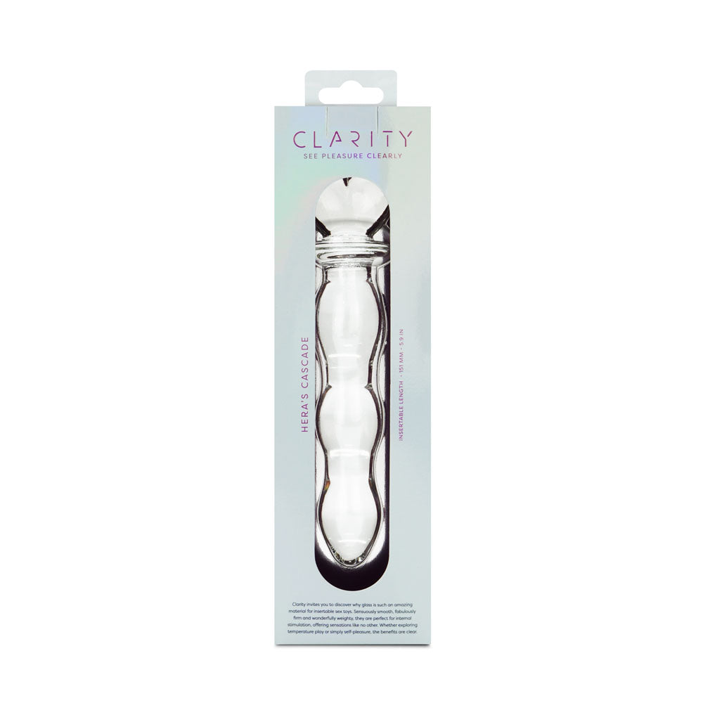 Clarity - Hera's Cascade - 15 cm Glass Dildo