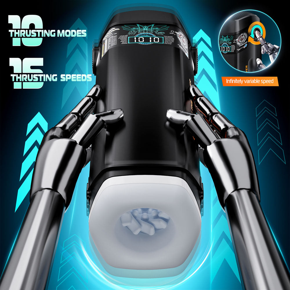 CyberSkin B-Titan - USB Rechargeable Thrusting & Vibrating Auto Masturbator with Heater