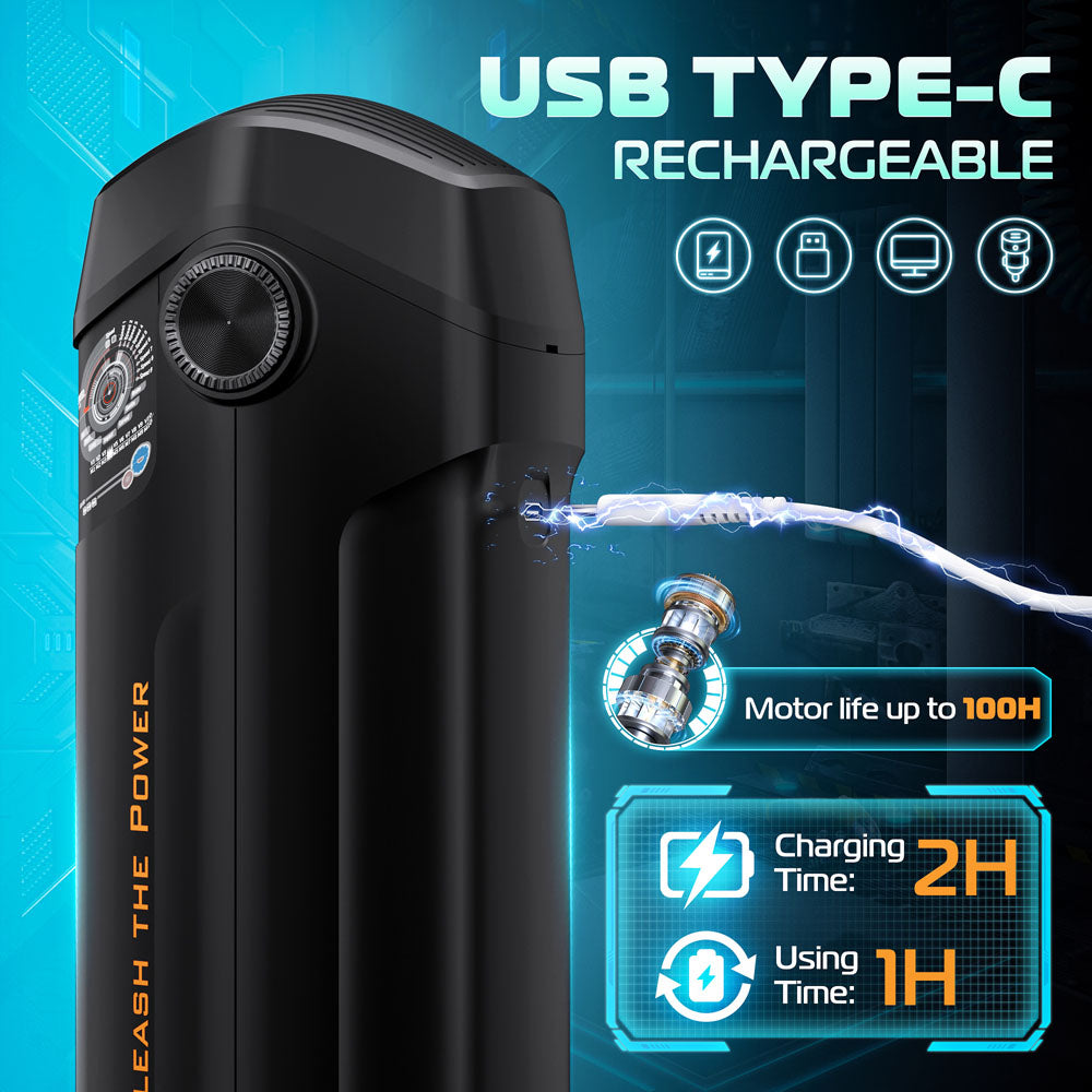 CyberSkin B-Titan - USB Rechargeable Thrusting & Vibrating Auto Masturbator with Heater