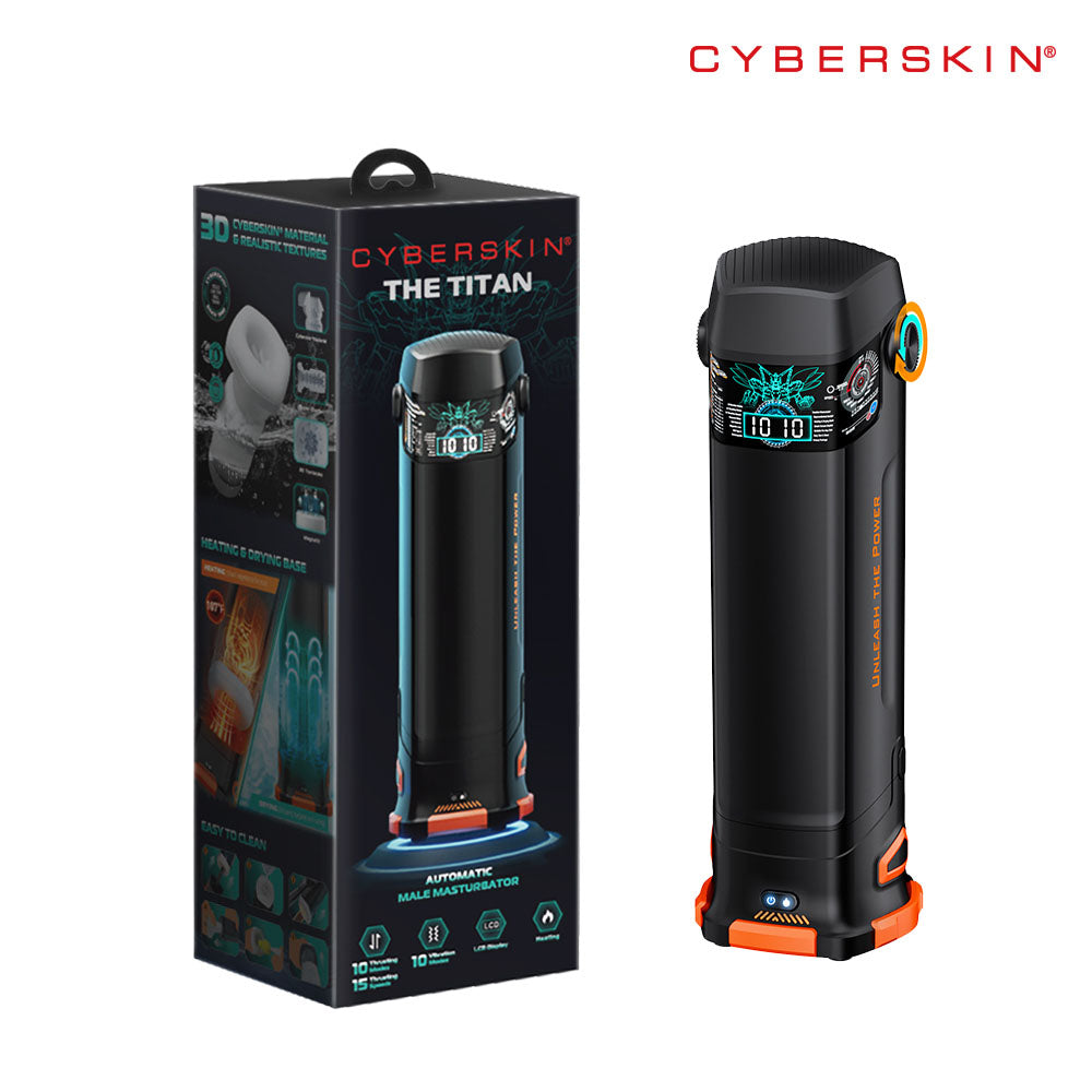 CyberSkin B-Titan - USB Rechargeable Thrusting & Vibrating Auto Masturbator with Heater