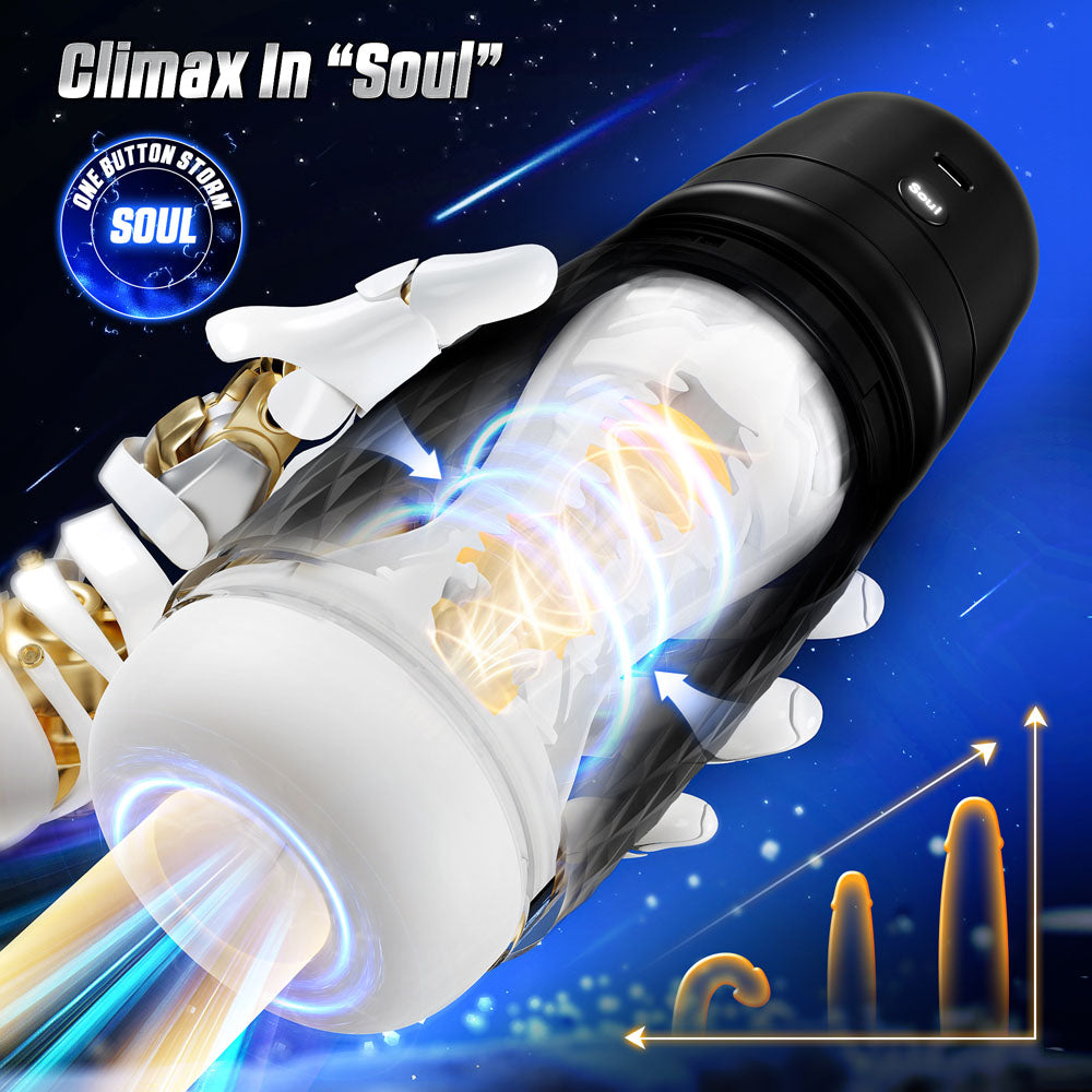 CyberSkin B-Warrior - USB Rechargeable Sucking & Vibrating Auto Masturbator