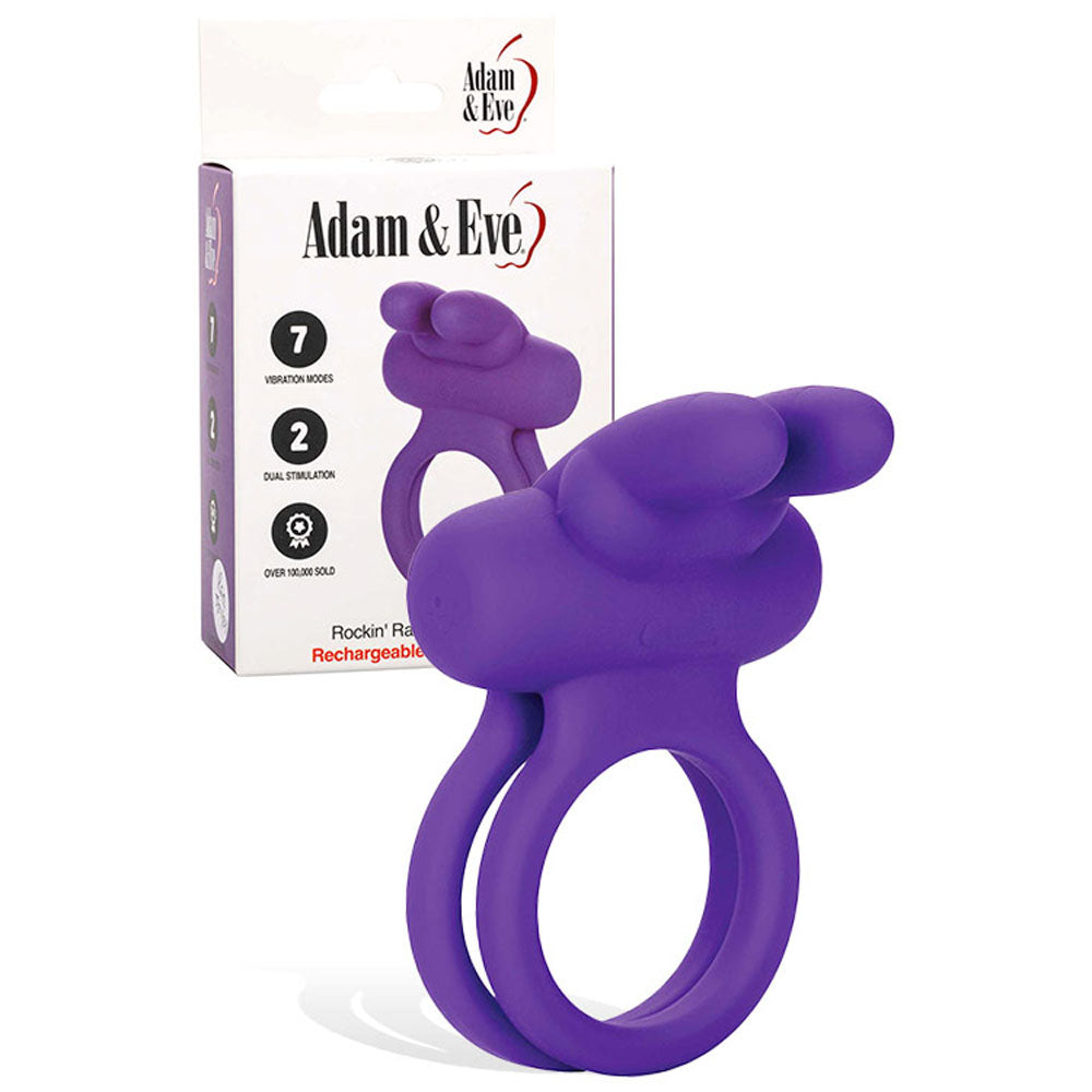 Adam & Eve ROCKIN' RABBIT - USB Rechargeable Cock & Balls Ring