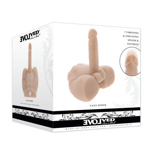 Evolved EASY RIDER LIGHT -  USB Rechargeable Male Torso with Vibrating 17.8 cm Penis