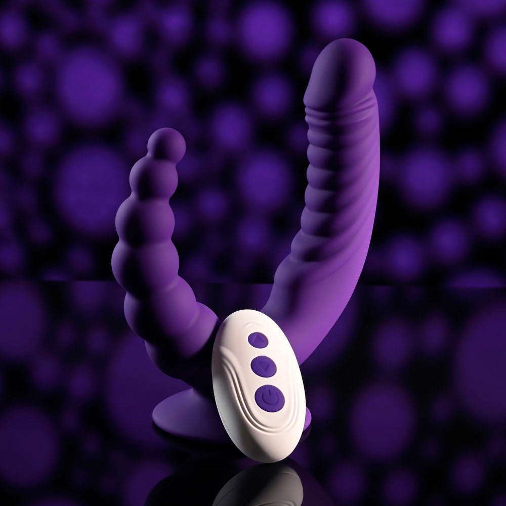 Evolved THE RIDER - USB Rechargeable Double Ended Vibrator with Wireless Remote