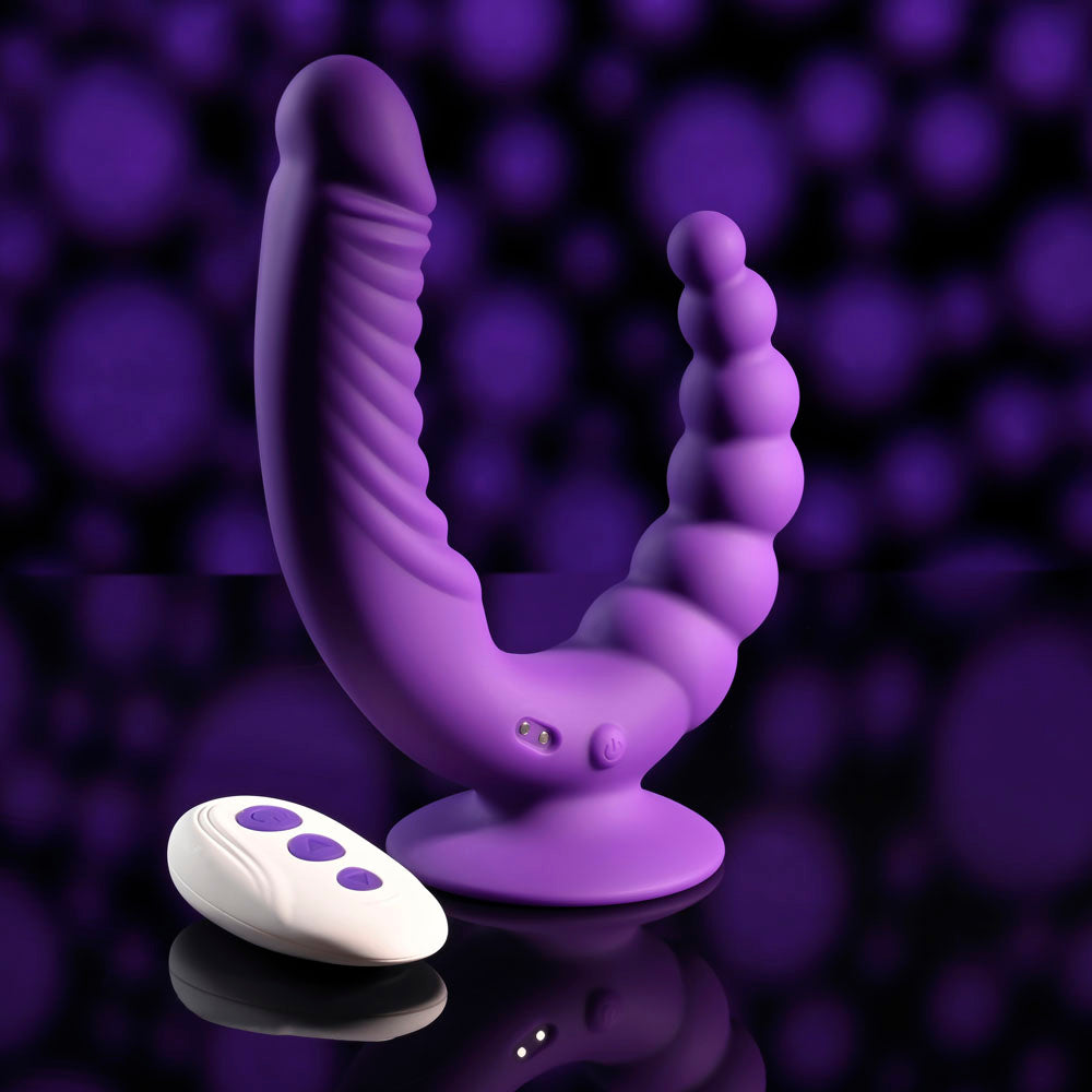 Evolved THE RIDER - USB Rechargeable Double Ended Vibrator with Wireless Remote