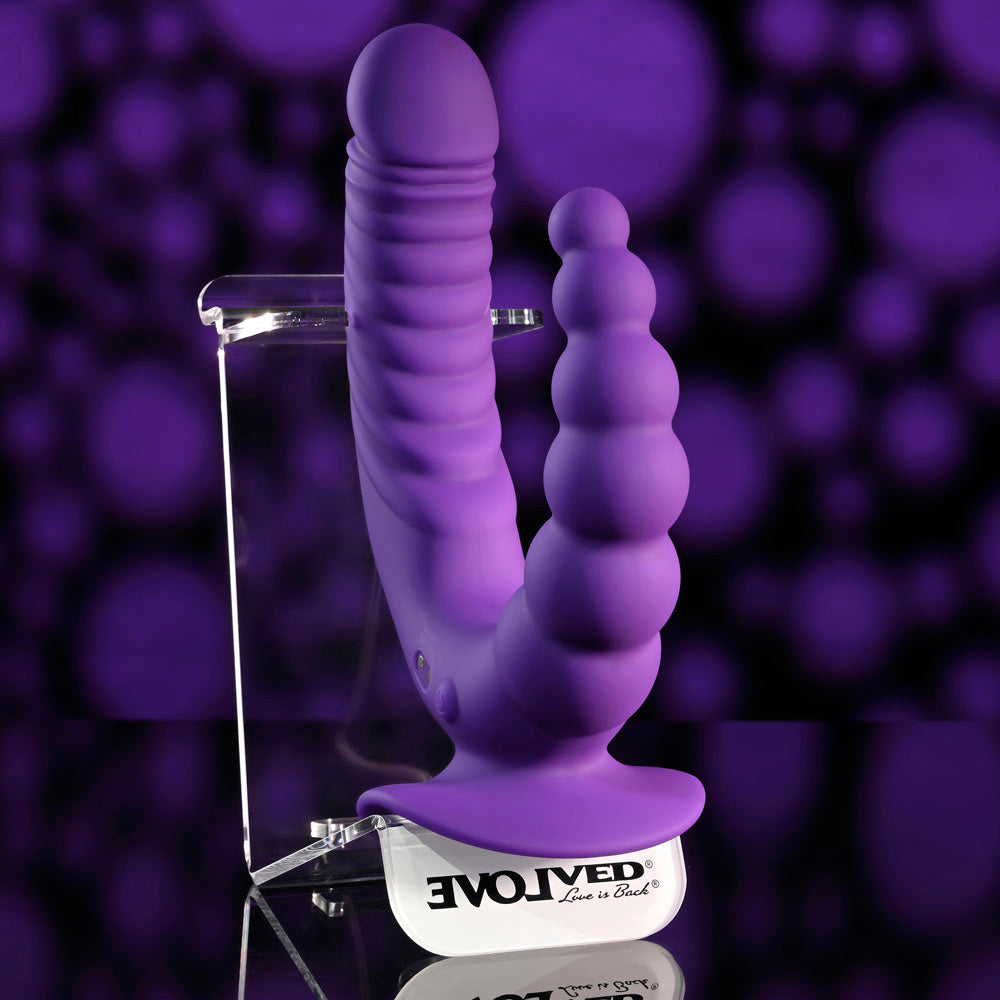 Evolved THE RIDER - USB Rechargeable Double Ended Vibrator with Wireless Remote