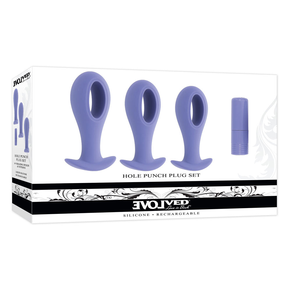 Evolved HOLE PUNCH PLUG SET - Butt Plugs with Interchangeable Bullet - Set of 3 Sizes