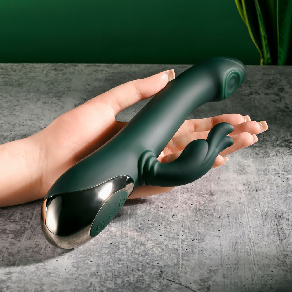 Evolved RABBIT TAP TAP - 25 cm USB Rechargeable Rabbit Vibrator with Tapping Tip