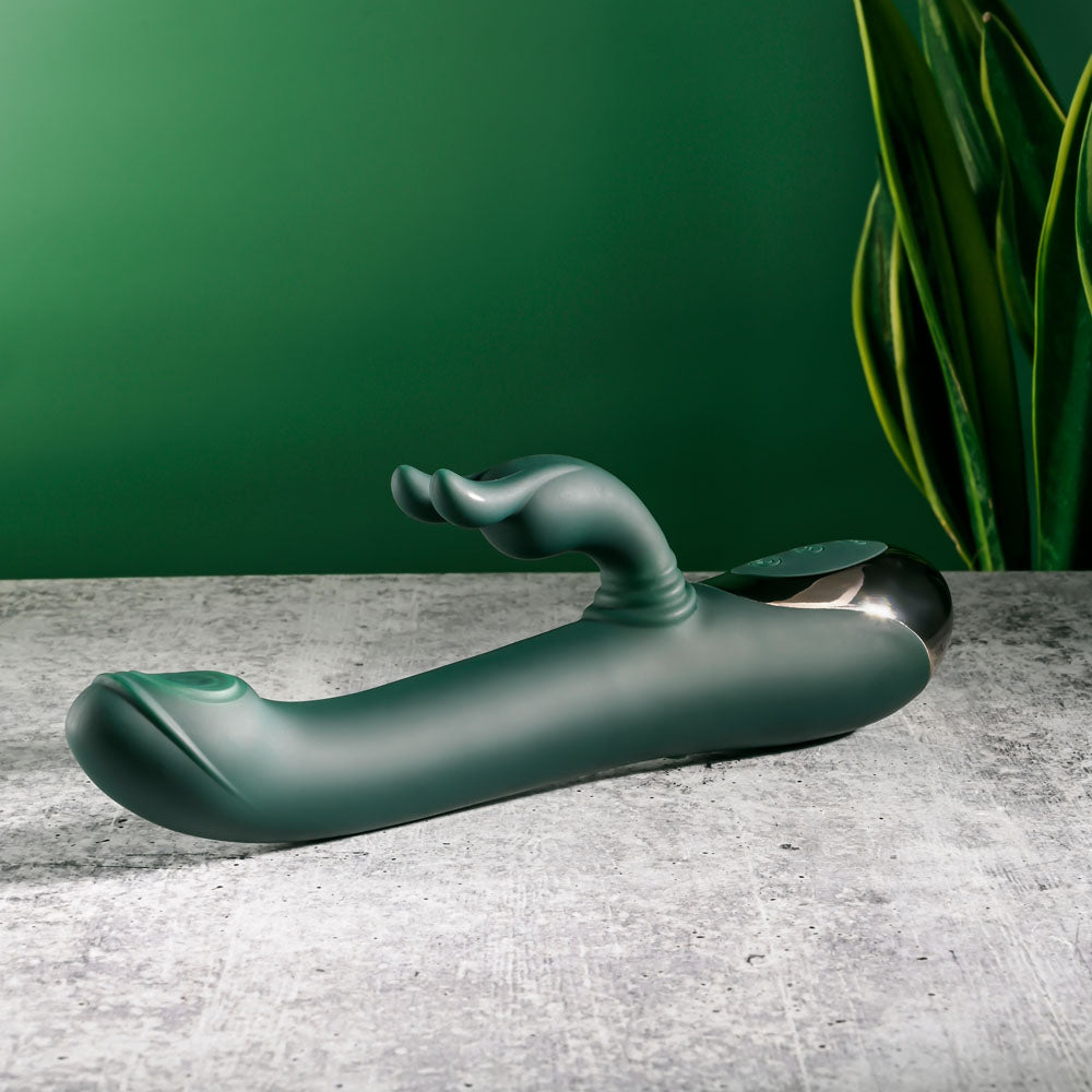 Evolved RABBIT TAP TAP - 25 cm USB Rechargeable Rabbit Vibrator with Tapping Tip