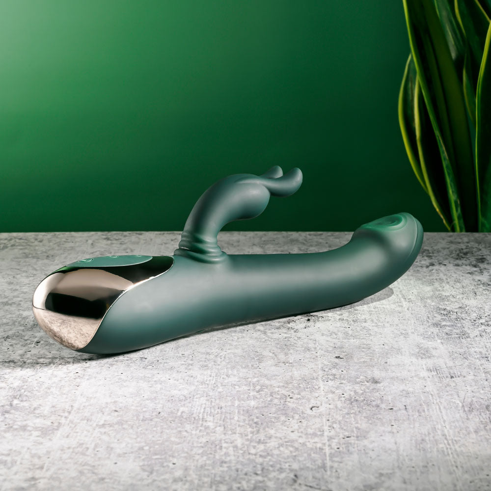 Evolved RABBIT TAP TAP - 25 cm USB Rechargeable Rabbit Vibrator with Tapping Tip