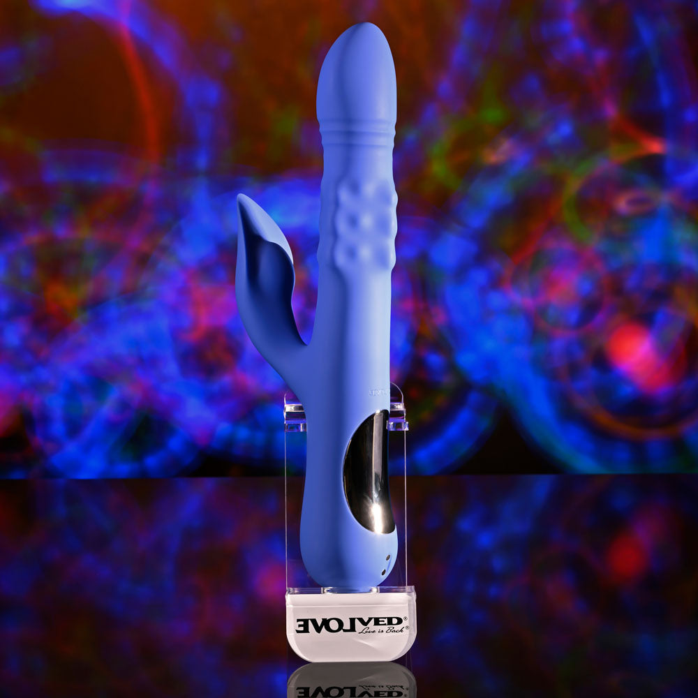 Evolved POP GOES THE O - 24.7 cm USB Rechargeable Thrusting & Bulging Rabbit Vibrator