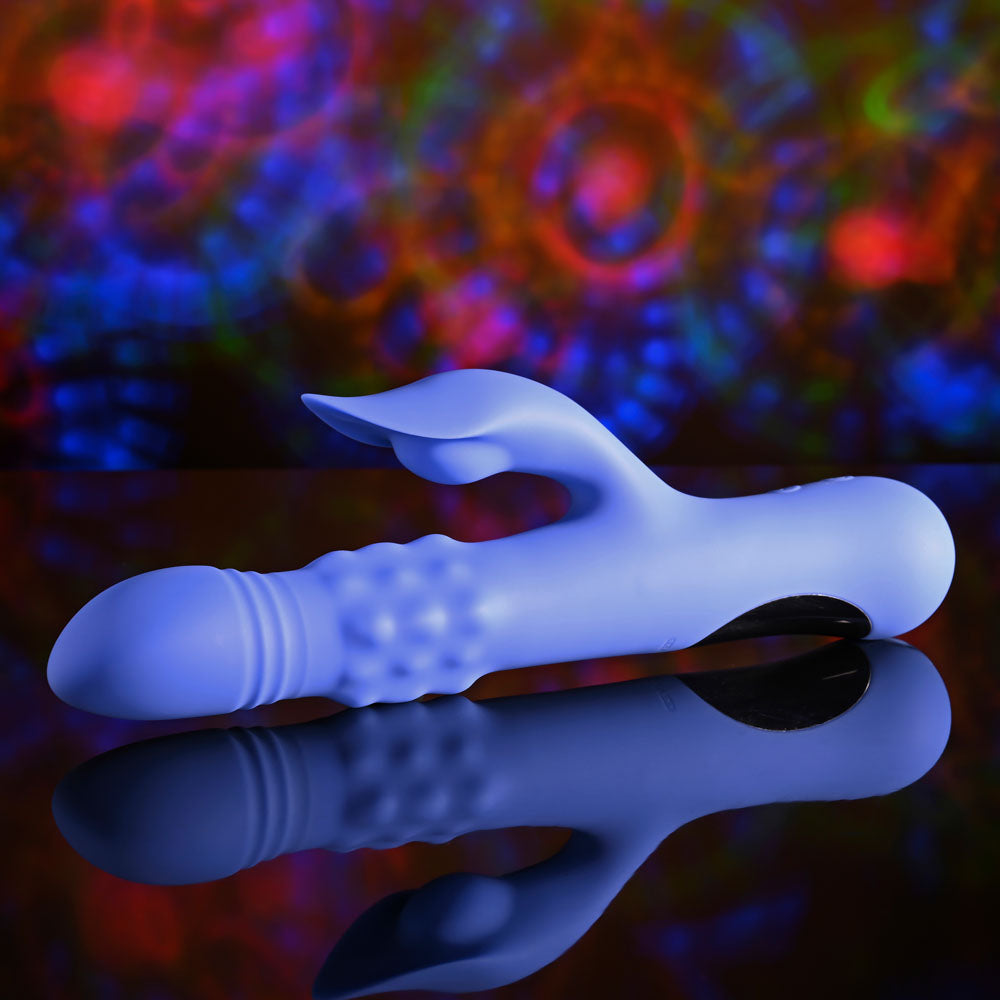 Evolved POP GOES THE O - 24.7 cm USB Rechargeable Thrusting & Bulging Rabbit Vibrator