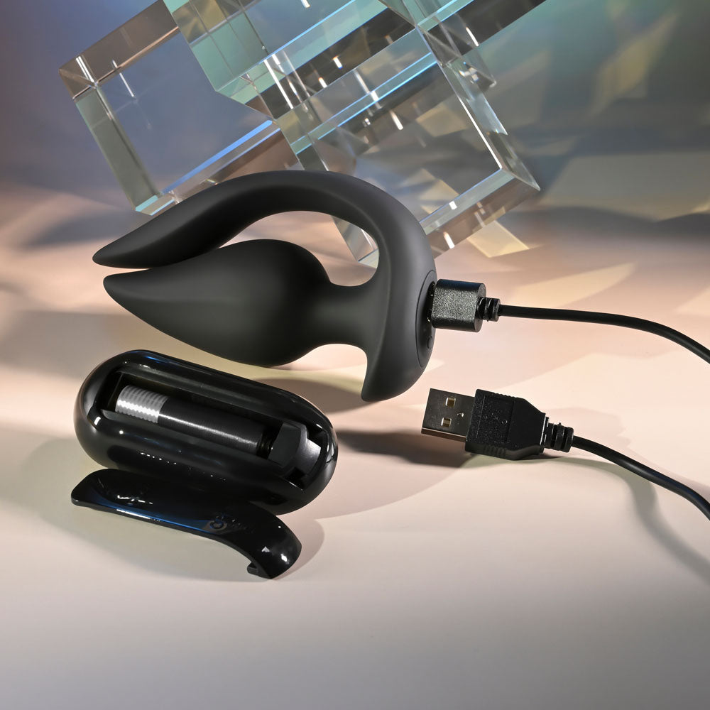 Evolved THE GENIE - 11.2 cm USB Rechargeable Vibrating Plug with Wireless Remote