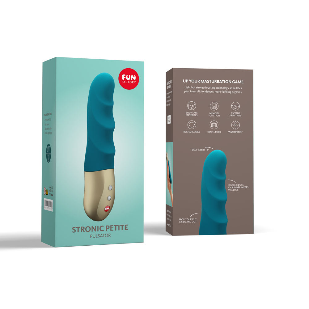 Fun Factory STRONIC PETITE deep sea - Deep Sea 17 cm USB Rechargeable Thrusting Vibrator