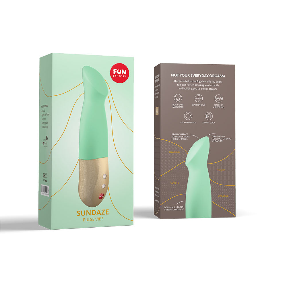 Fun Factory SUNDAZE pistachio - Pistachio 17.5 cm USB Rechargeable Thrusting Vibrator