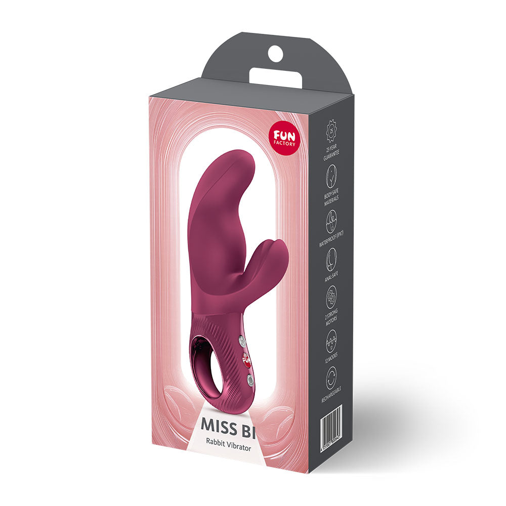 Fun Factory MISS BI Wine - Wine 17 cm USB-C Rechargeable Vibrator