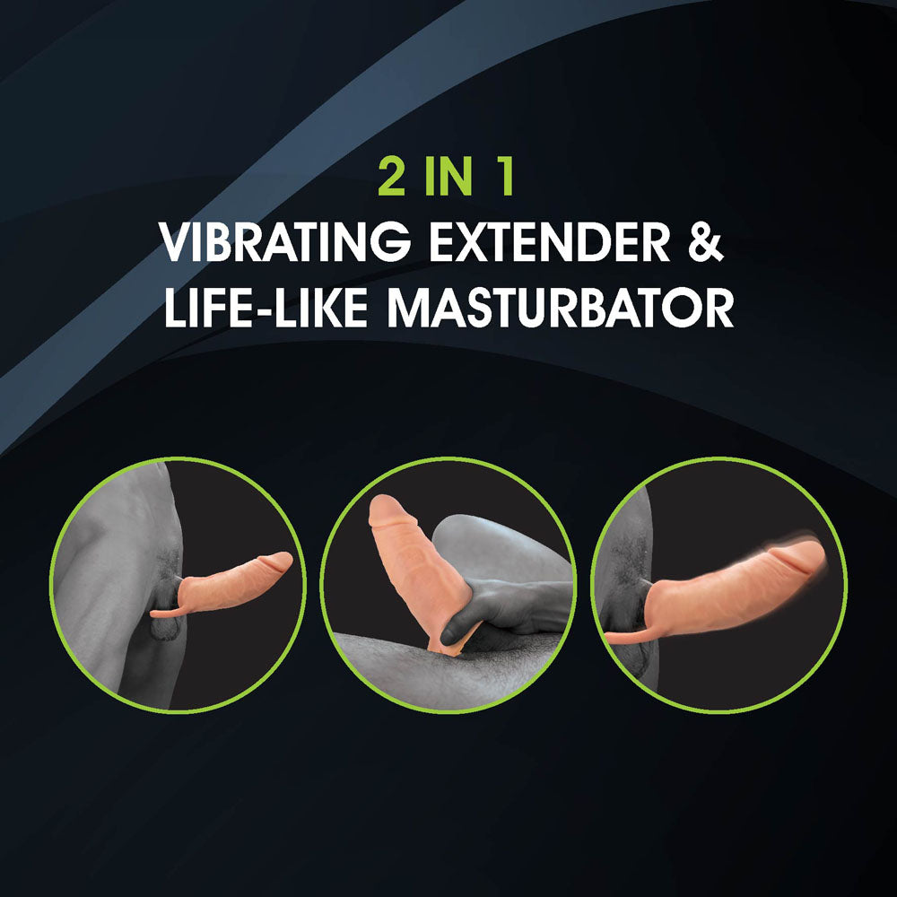 Extendor+ - 2 Inch Vibrating Penis Extender and Stroker