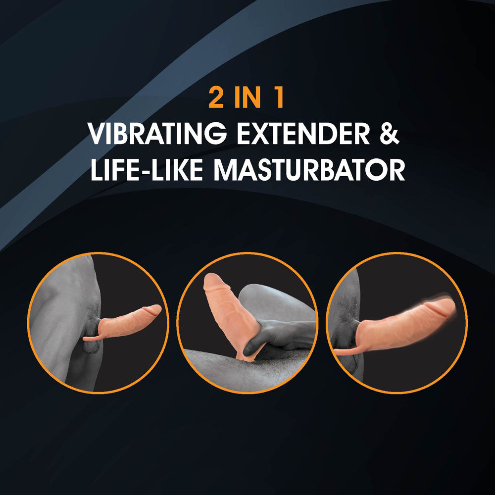 Extendor+ - 2 Inch Vibrating Penis Extender and Stroker