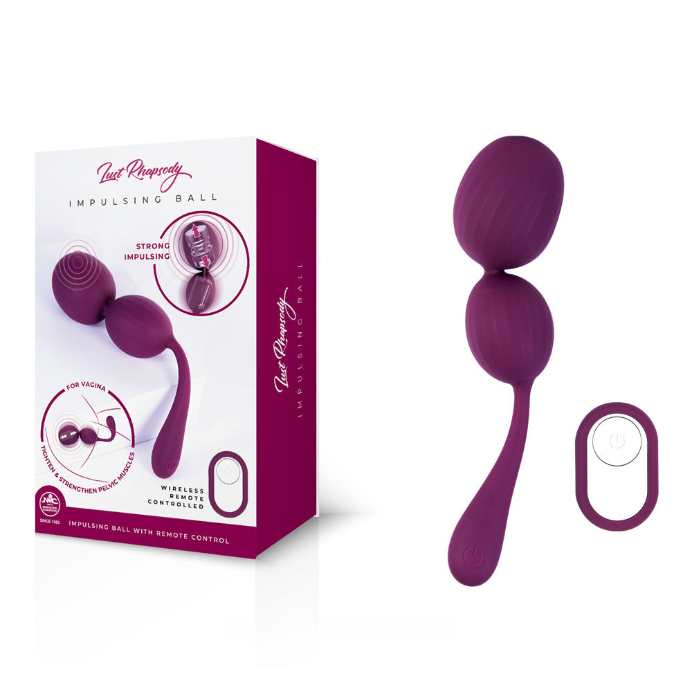 Lust Rhapsody Impulsing Ball - USB Rechargeable Impulsing Kegel Balls with Wireless Remote