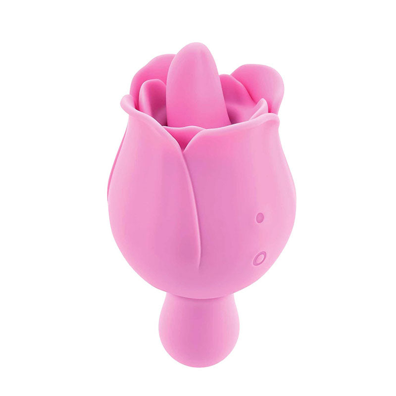 Adam & Eve EVES RAVISHING CLIT FLICKING ROSE - USB Rechargeable Rose Flicking Stimulator