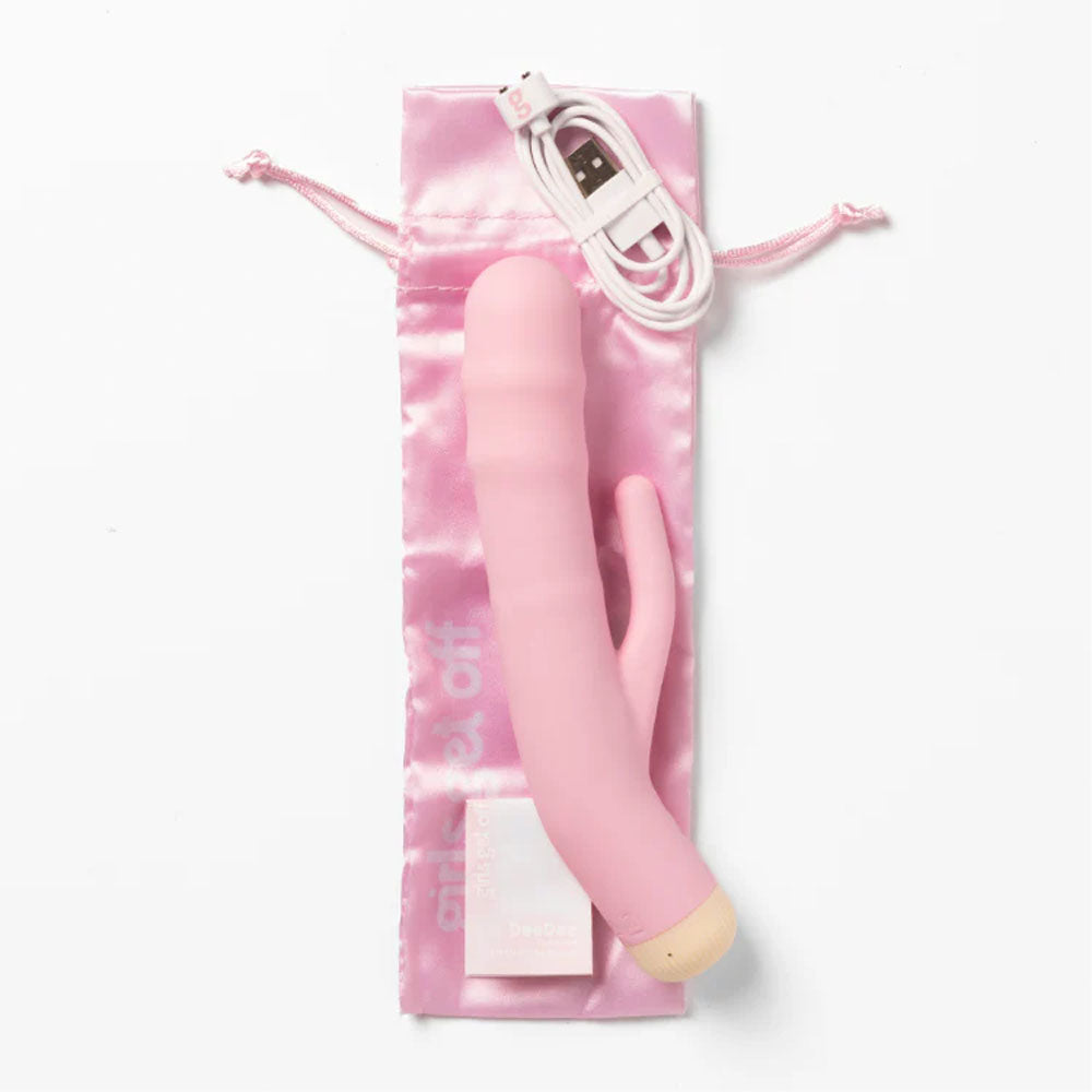 Girls Get Off - DeeDee - 19 cm USB Rechargeable Thrusting Rabbit Vibrator