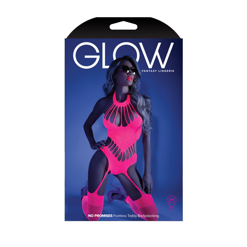 GLOW NO PROMISES Footless Teddy Bodystocking