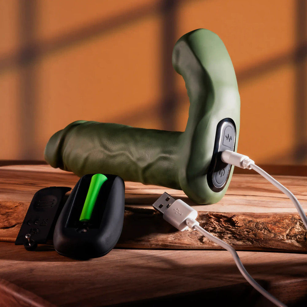 Gender X THE HUNK - 15.2 cm USB Rechargeable Thrusting Vibrator with Remote