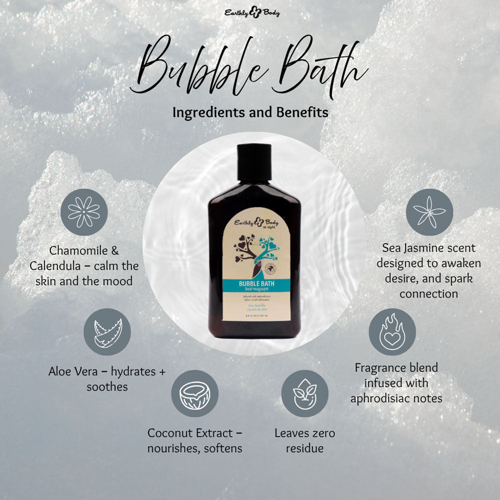 EB Hemp Seed Bubble Bath SEA JASMINE - 250 ml - Sea Jasmine Scented Bubble Bath - 250 ml Bottle