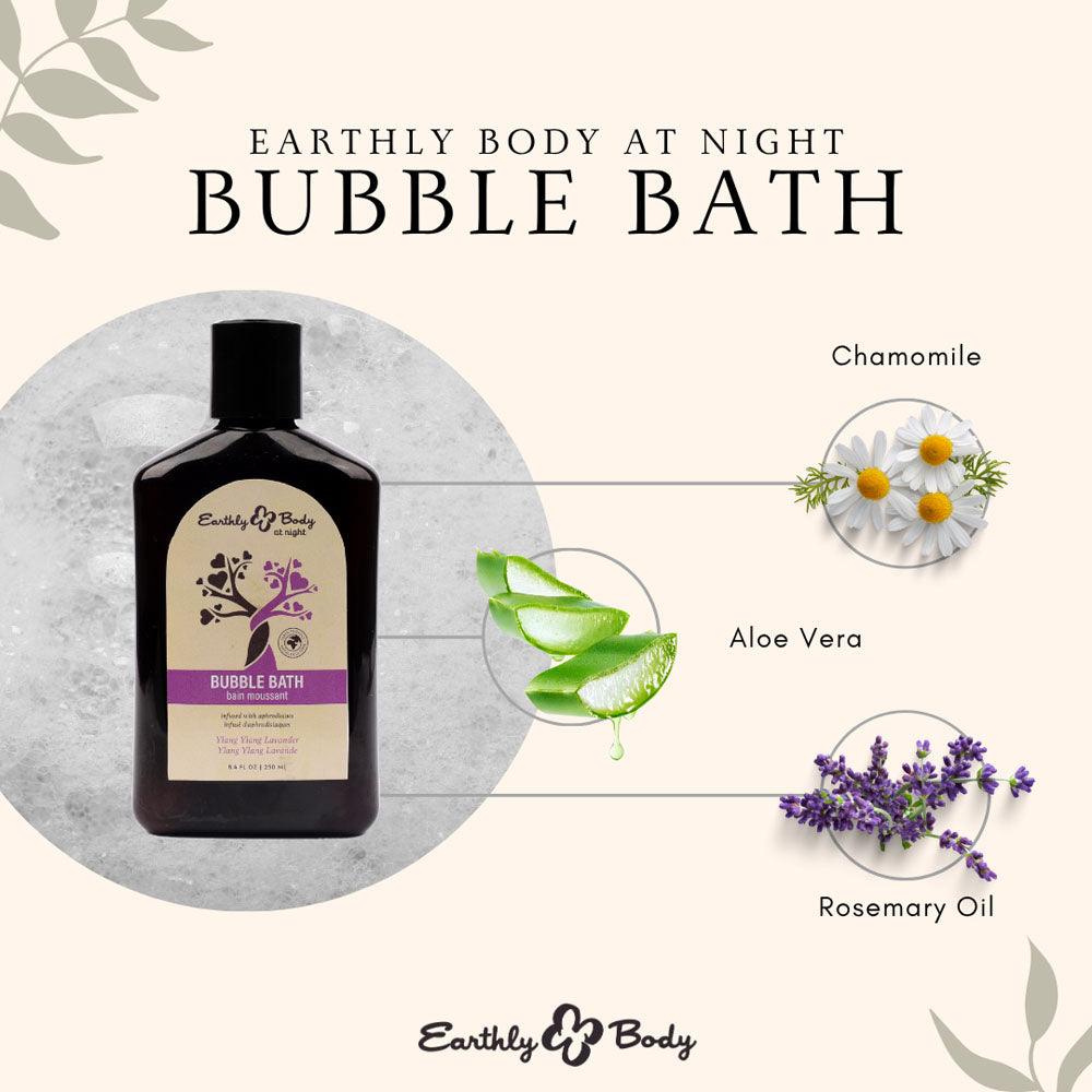 EB Hemp Seed Bubble Bath YLANG YLANG LAVENDER - 250 ml - Ylang Ylang Lavender Scented Bubble Bath - 250 ml Bottle
