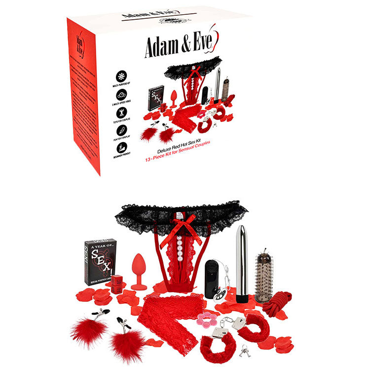 Adam & Eve DELUXE HOT SEX KIT - Couples Kit - 13 Piece Set
