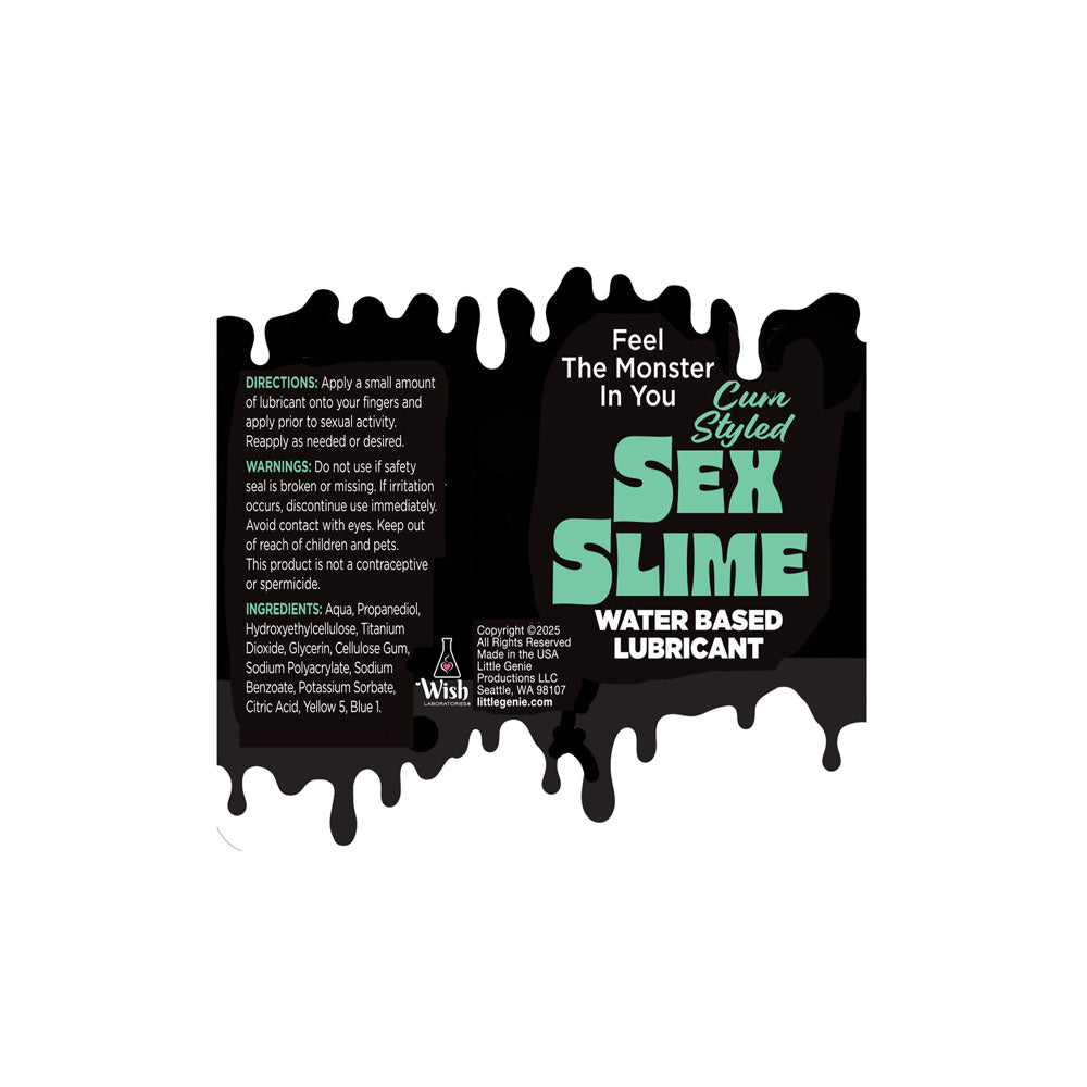 Sex Slime Cum Style Creature Lube - 60 ml - Cum Style Water Based Lubricant - 60 ml Bottle