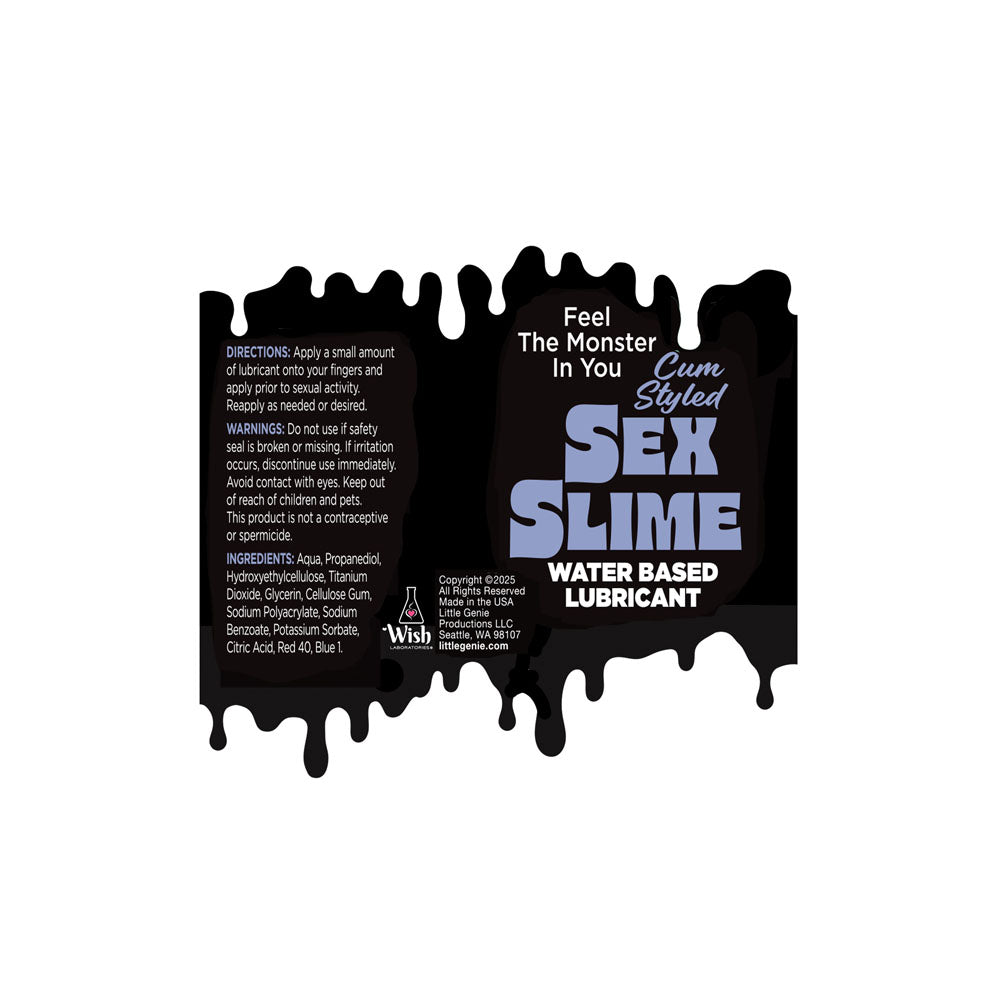 Sex Slime Cum Style Creature Lube - 120 ml - Cum Style Water Based Lubricant - 120 ml Bottle