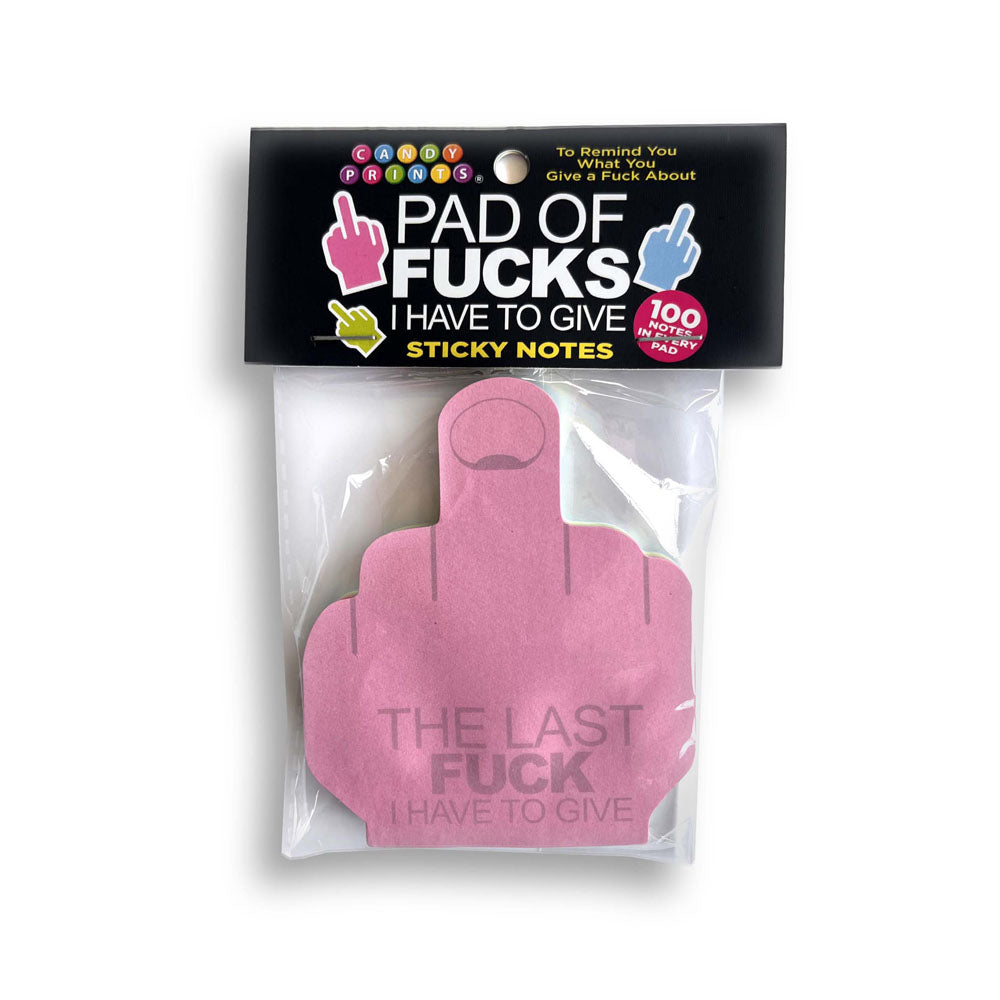 Last Fuck I Have To Give Sticky Notes - Multi Novelty Sticky Notes - 100 Pack