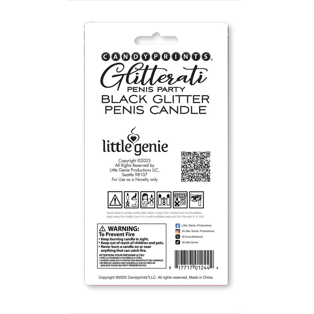 Glitterati Glitter Penis Candle - 10 cm Penis Party Candle