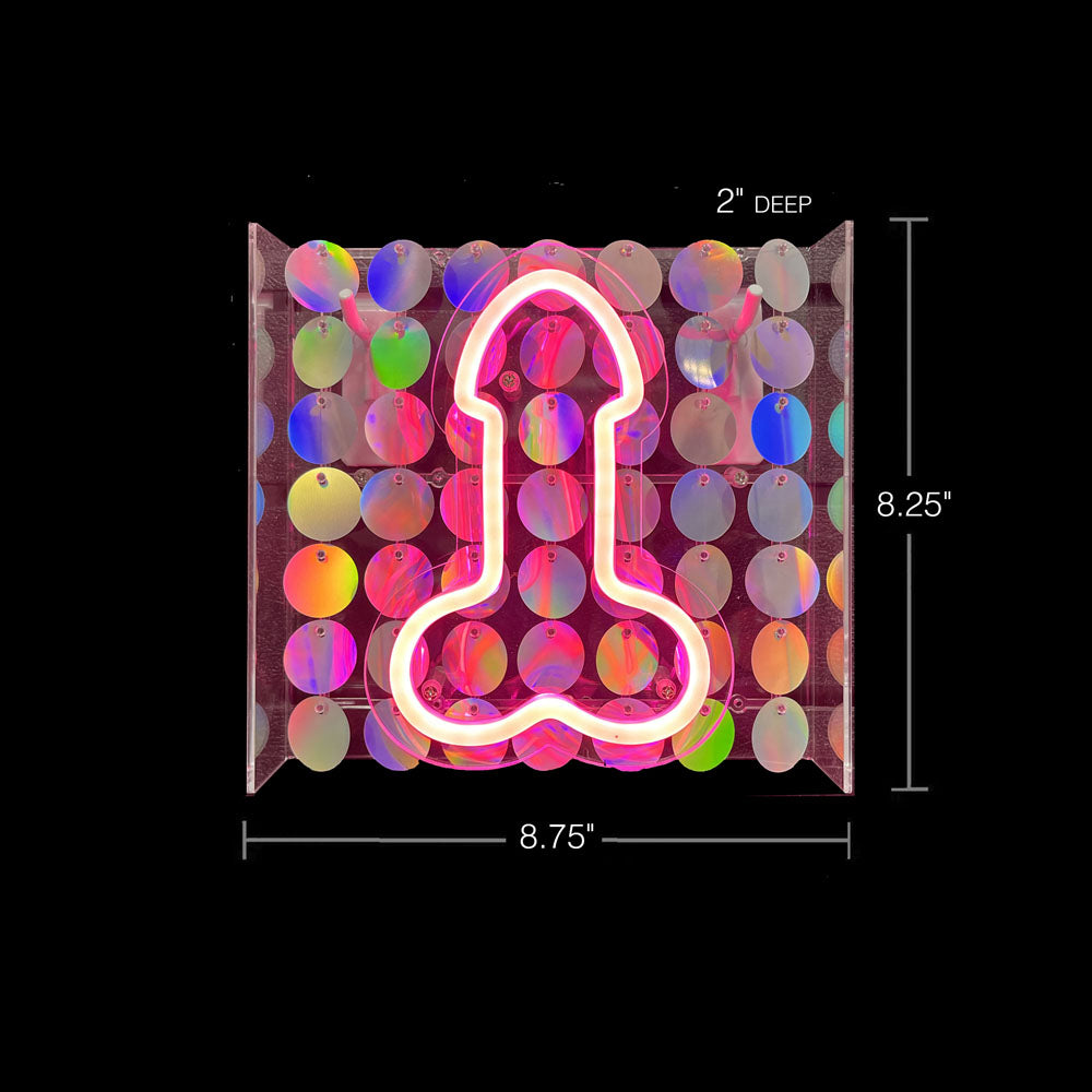 Glitterati Neon  Penis Sign - Novelty Neon Light