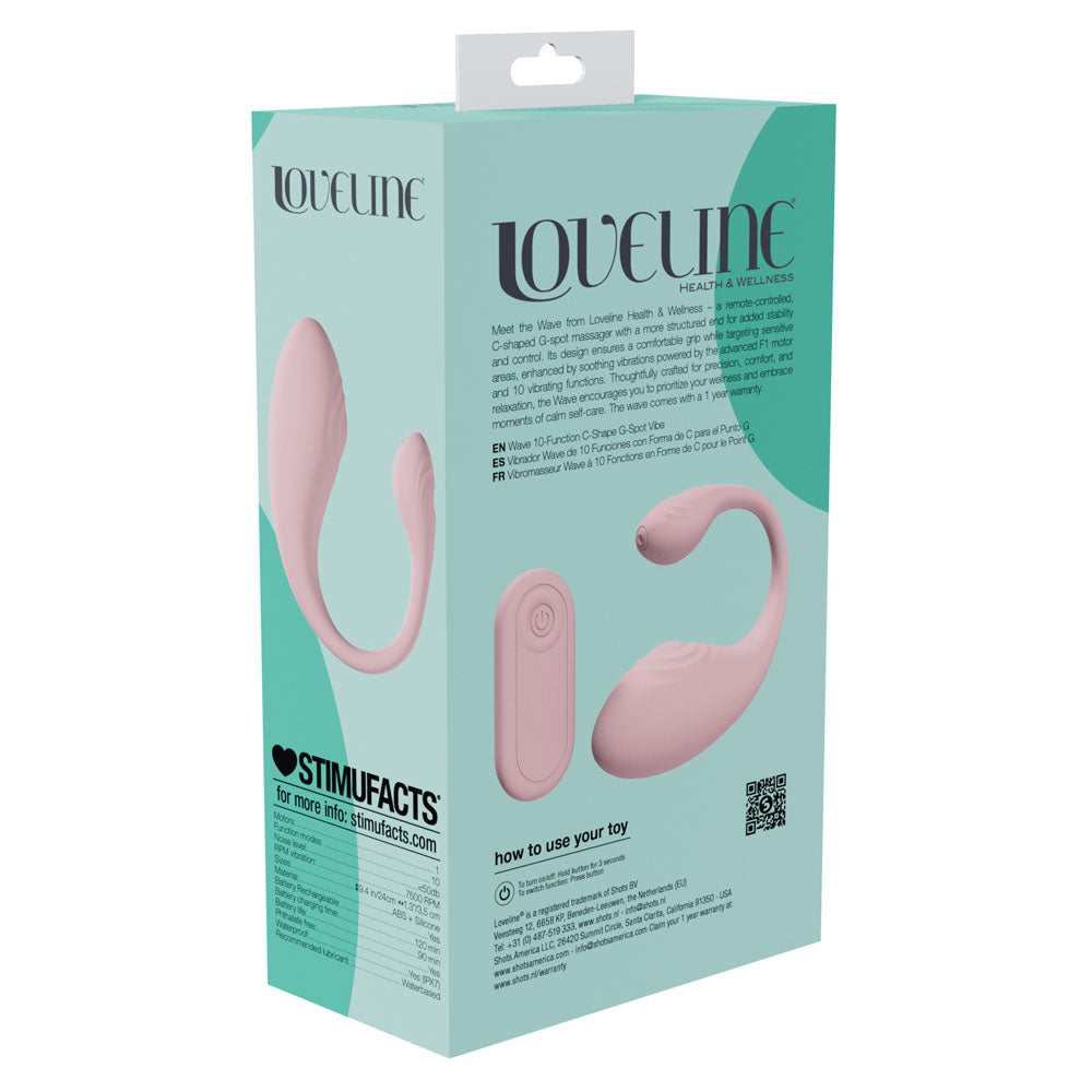 LOVELINE Wave - USB Rechargeable C-Shaped Vibrator with Remote