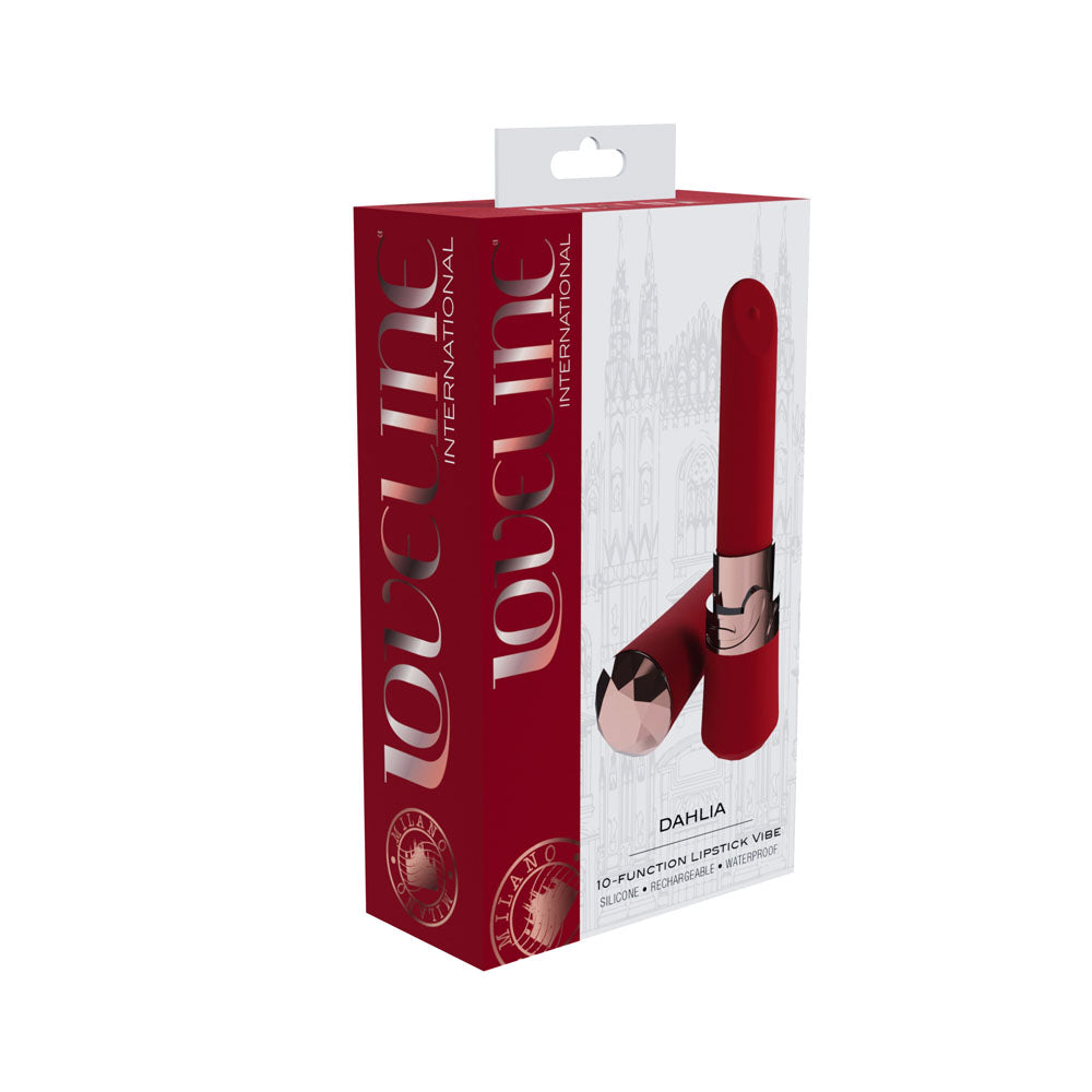 LOVELINE Dahlia - - 12.5 cm USB Rechargeable Lipstick Vibrator