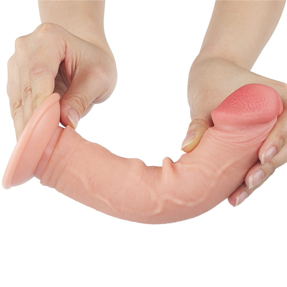 Sliding Skin Dual Layer Dong - 20 cm (8'') Dong with Flexible Skin