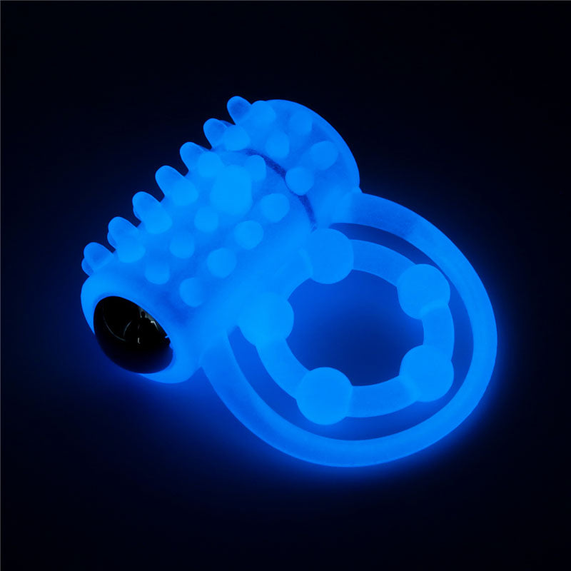 Lumino Play Vibrating Penis & Balls Ring - Glow in the Dark Vibrating Cock Ring