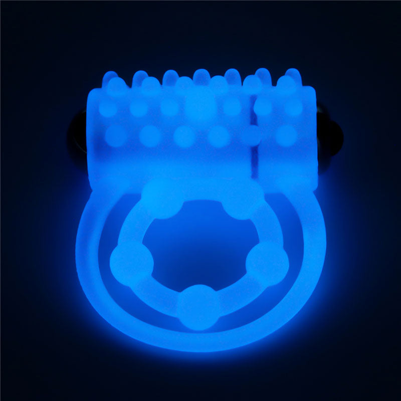 Lumino Play Vibrating Penis & Balls Ring - Glow in the Dark Vibrating Cock Ring