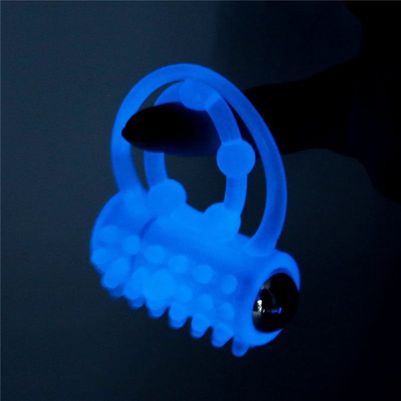 Lumino Play Vibrating Penis & Balls Ring - Glow in the Dark Vibrating Cock Ring