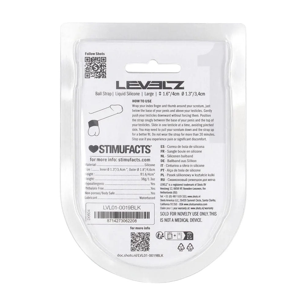 LEVELZ Liquid Silicone Ball Strap - L - - Ball Strap