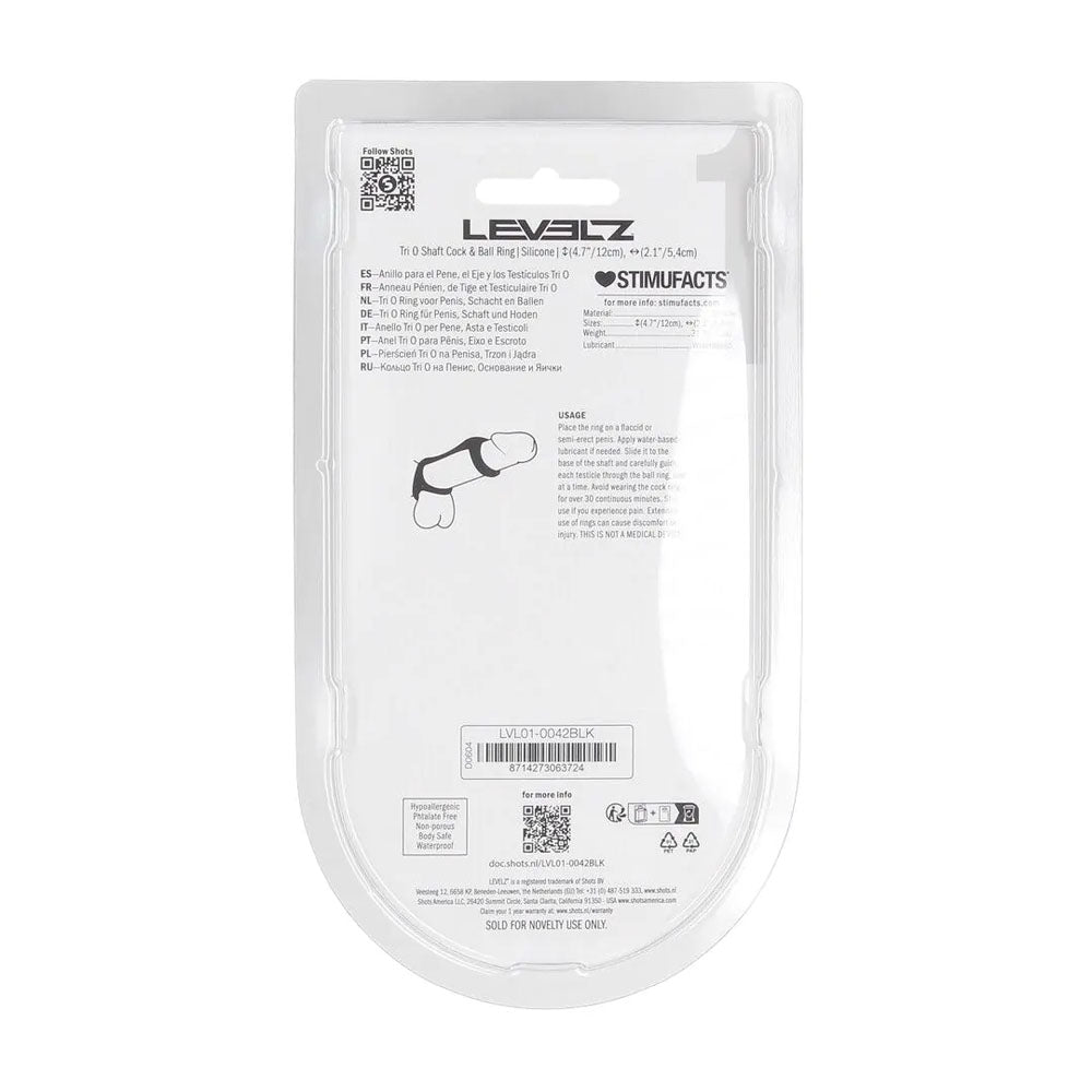 LEVELZ Tri O Silicone Shaft Cock & Ball Ring - Cock & Balls Ring