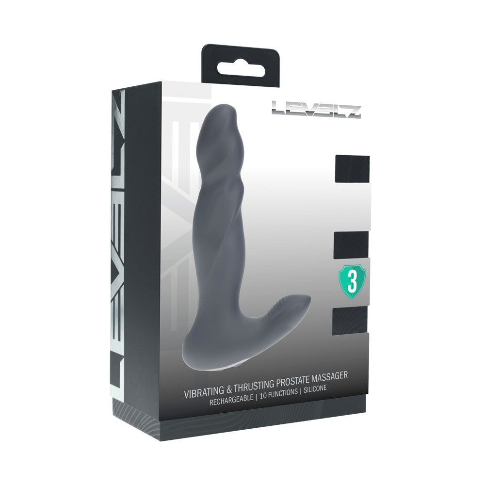 LEVELZ Vibrating & Thrusting Silicone Prostate Massager - 14.7 cm USB Rechargeable Thrusting Prostate Massager