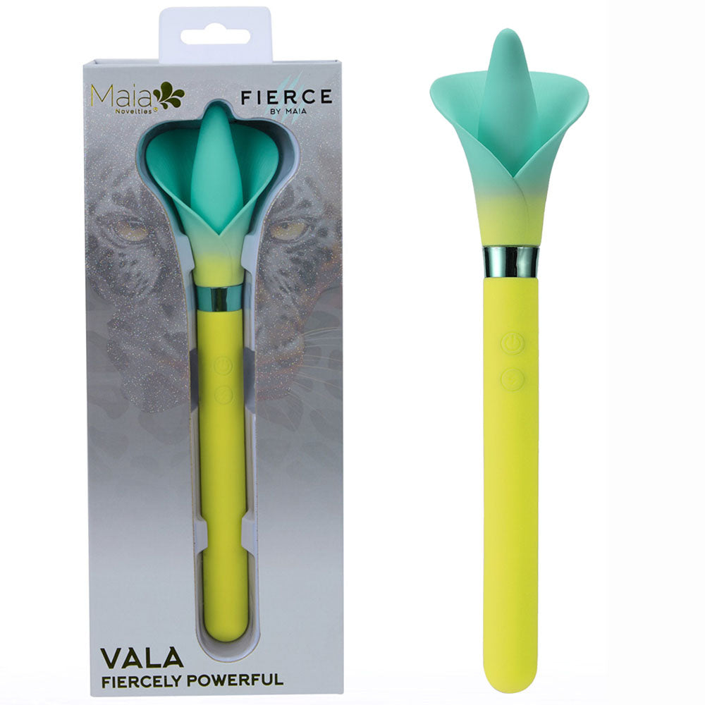 Maia VALA - - /Green 22.2 cm USB Rechargeable Flower Vibrator
