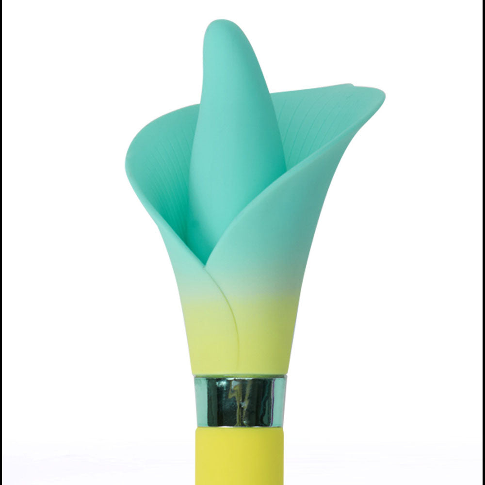 Maia VALA - - /Green 22.2 cm USB Rechargeable Flower Vibrator