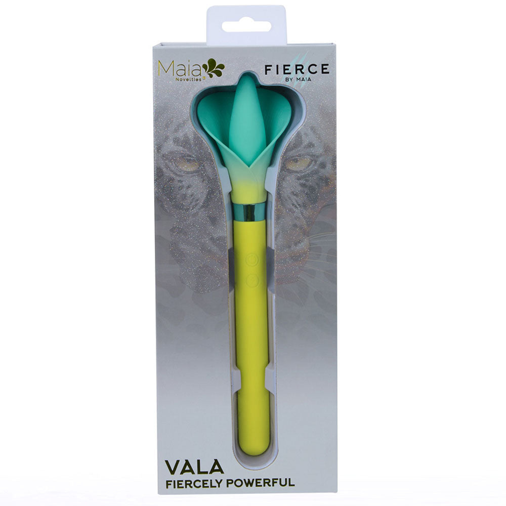 Maia VALA - - /Green 22.2 cm USB Rechargeable Flower Vibrator
