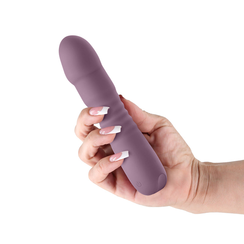 Lust-n-Dreams - Poise - Mauve - 17.3 cm USB Rechargeable Thrusting Vibrator