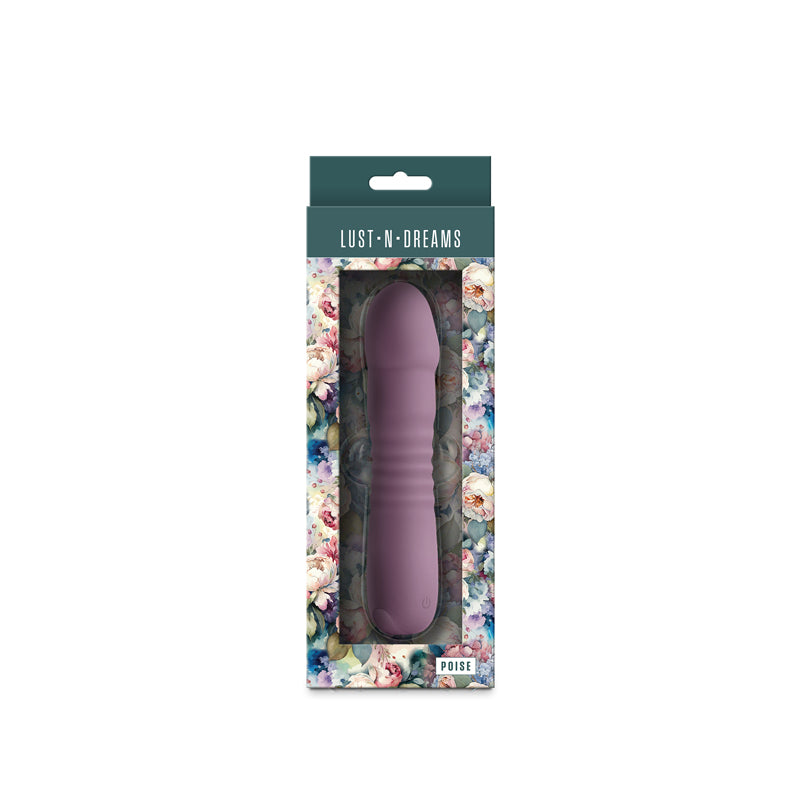 Lust-n-Dreams - Poise - Mauve - 17.3 cm USB Rechargeable Thrusting Vibrator