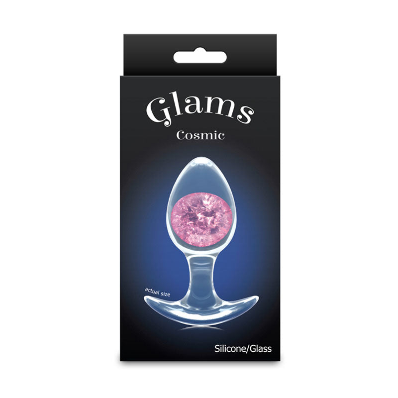 Glams Cosmic - Medium - - Clear/ 9.5 cm Small Butt Plug